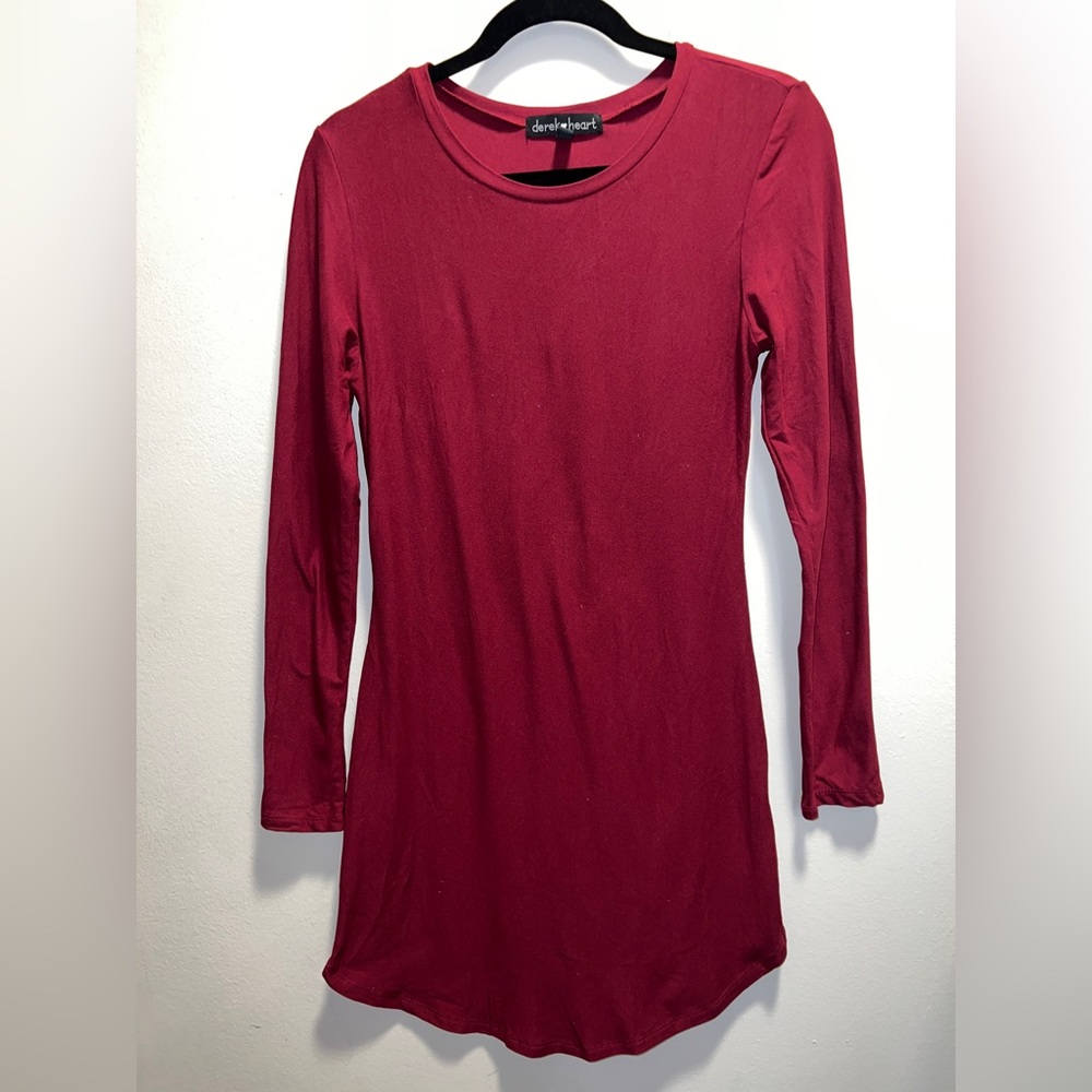 Merlot red bodycon dress